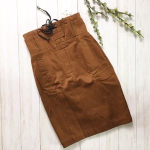 Endless Rose Khaki Lace Up Pencil Skirt - XS